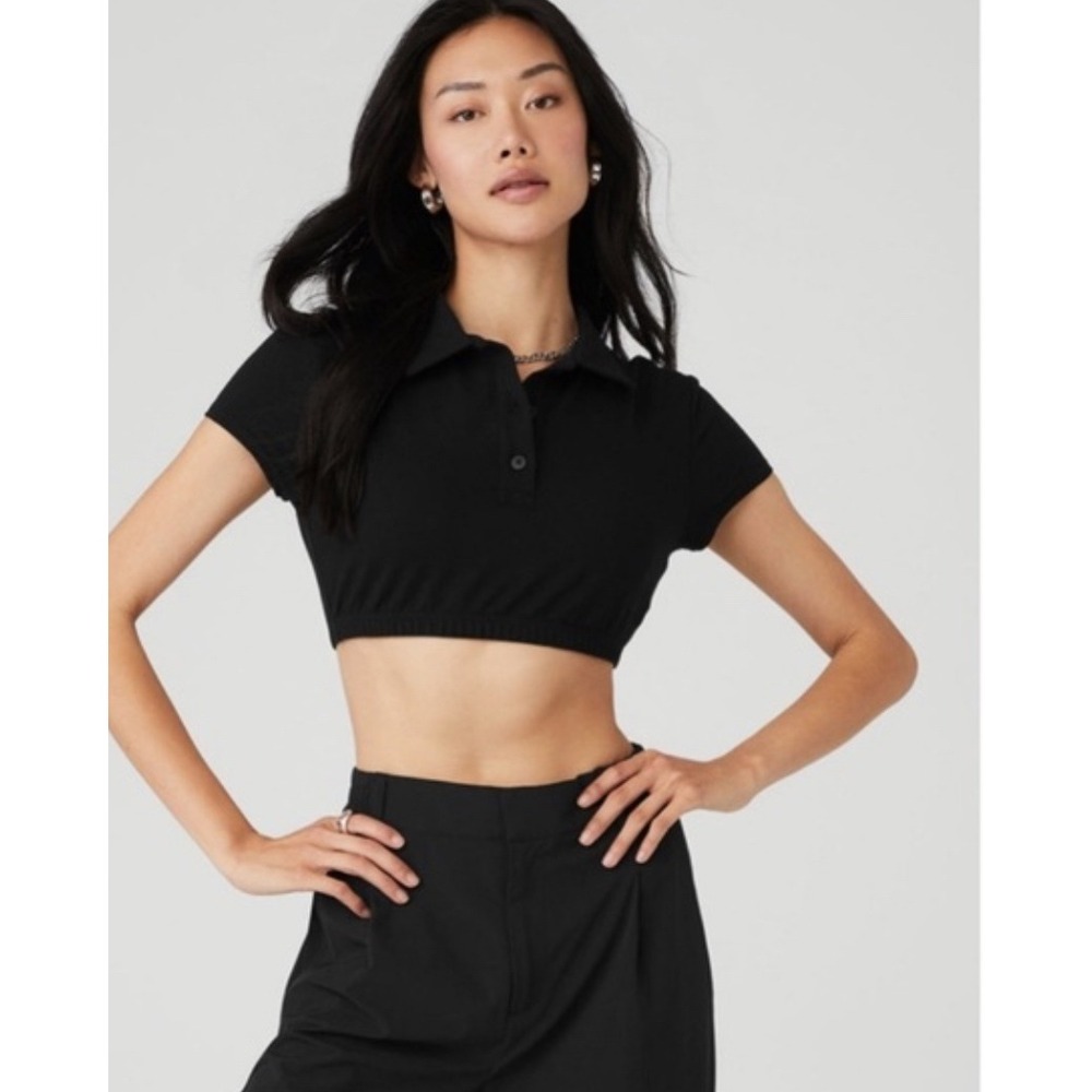 Alo Cropped Prestige Polo  Size Small